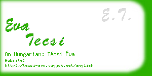 eva tecsi business card